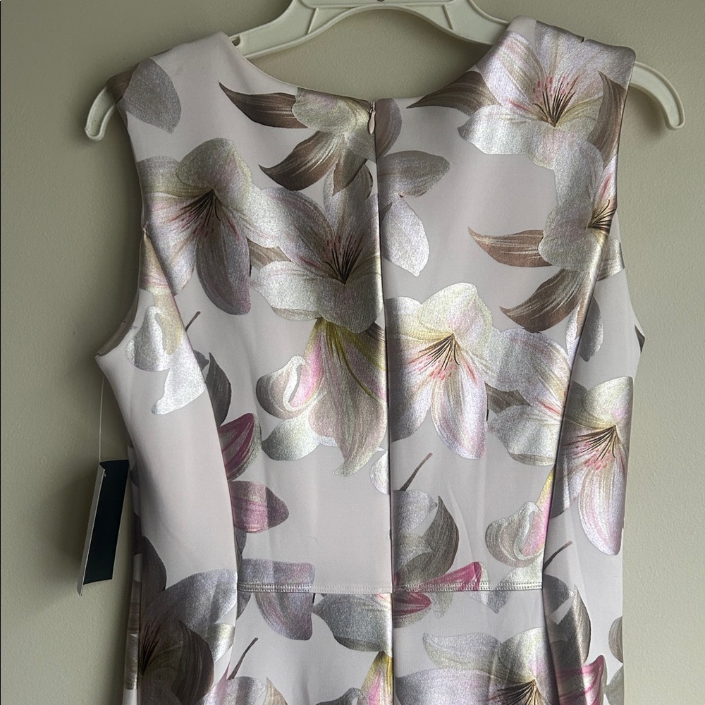Enfocus Studio sleeveless boat-neck floral print midi dress size 8 NWT - Picture 6 of 8